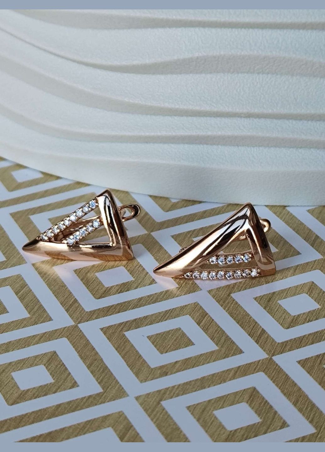 Сережки тренд xuping медичний сплав позолота медичне золото позолочені Xuping Jewelry (336190220)