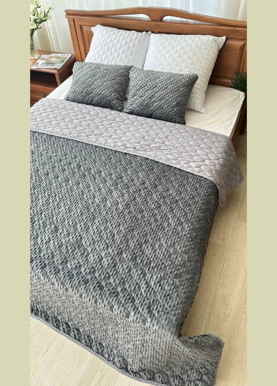 Міцне покривало подушка 220х240 Графіт (П4К-Мpled+poduska002-01) No Brand (306633211)