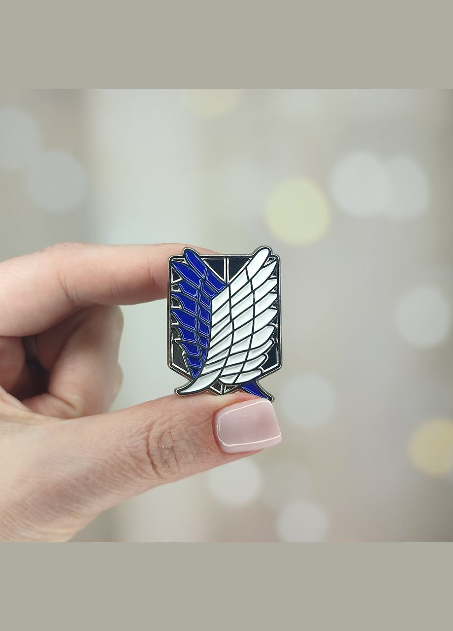 Металевий значок, пін "Крила свободи. Розвідкорпус. Атака титанів. Attack on titan" SureGeek (315149539)