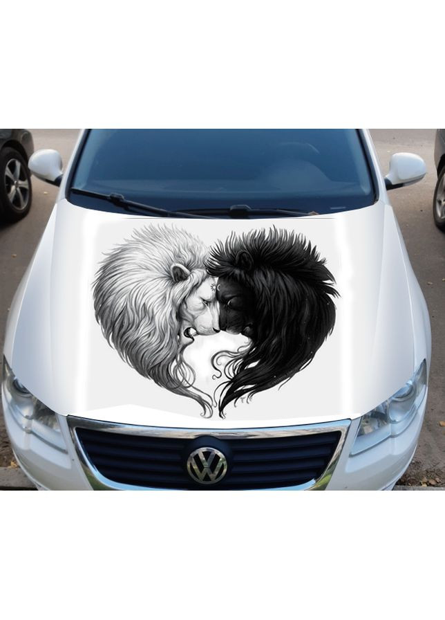 Наклейка на капот 3D TUNING STUDIO Леви білий фон 1500х1200х0.080мм No Brand (362500069)