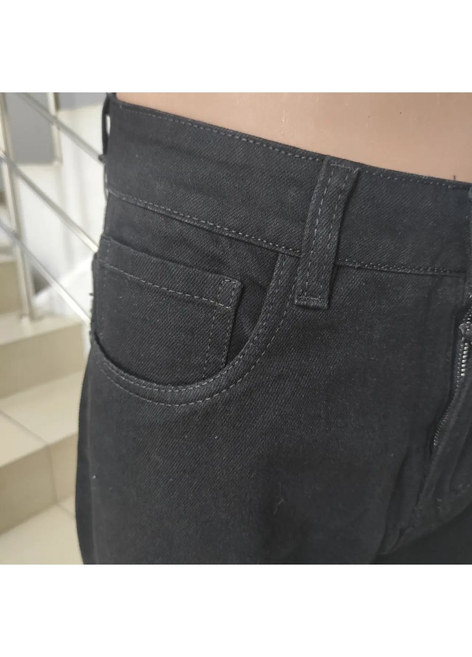 Черные джинсы мужские широкие baggy стрейч плотные черные No Brand