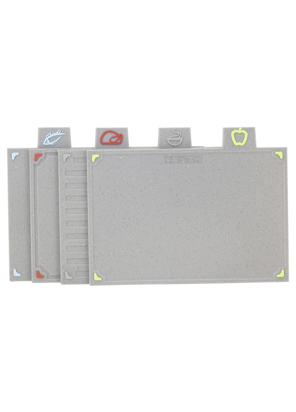 Набір обробні дошки + підставка 29*19,5*0,6 см пластикова ( граніт) KM-10073 Kamille (371898257)