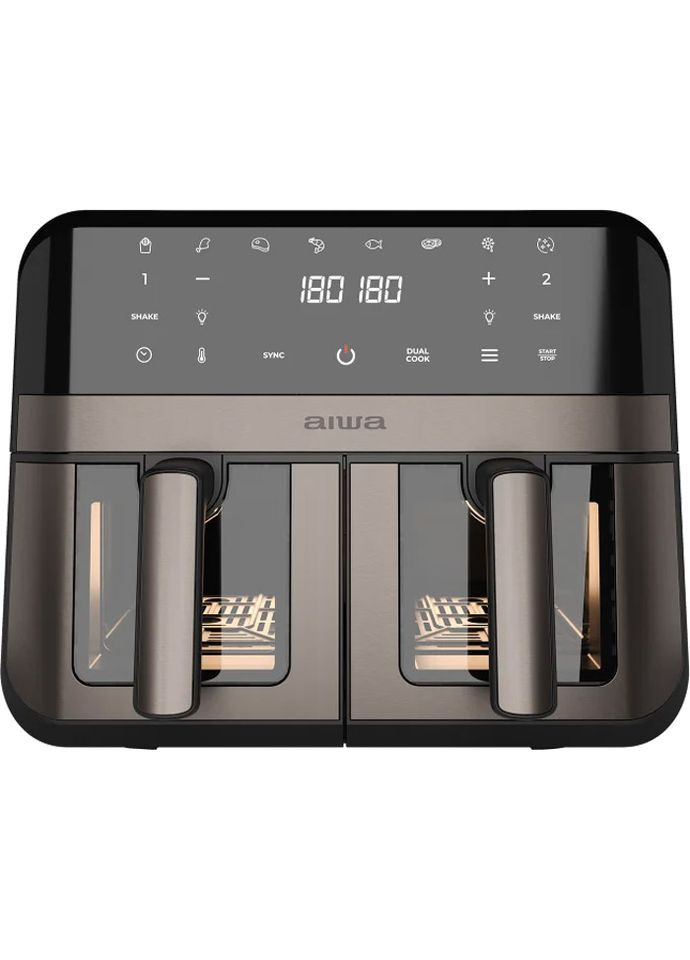 Мультипіч FUTAGO AFR-9000 2400Вт/чаша 9л(4.5л+4.5л)/програм:8/сенсорне керування/оглядове вікно AIWA (360399193)