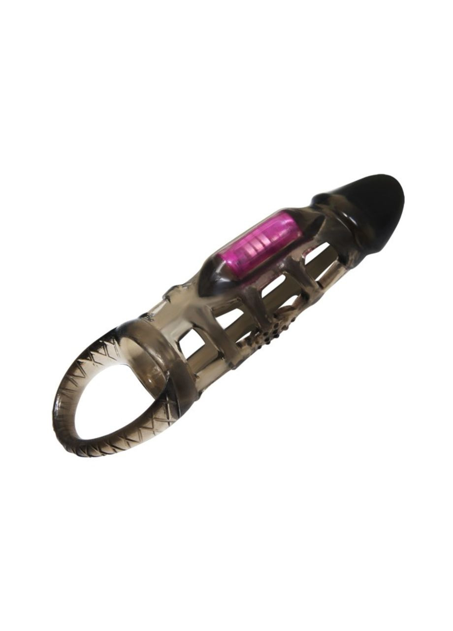 Черная насадка на член с вибрацией и подхватом мошонки Pretty Love "Harrison" LyBaile (301153774)