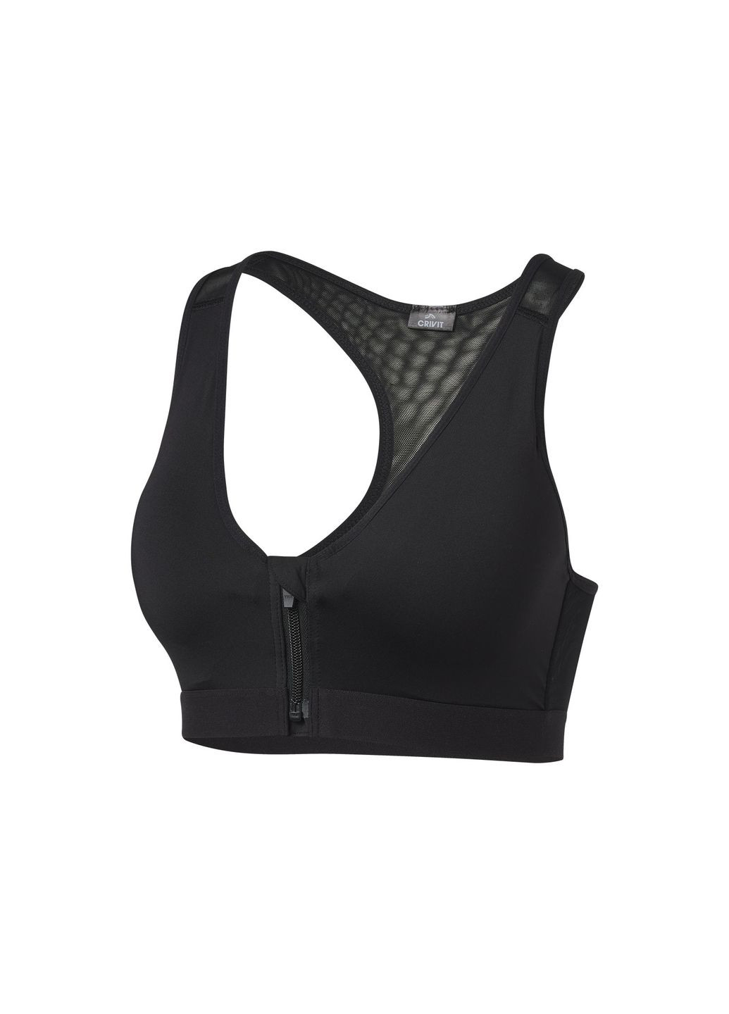 Спортивний топ з ущільненими чашками для жінки High Level 436939 чорний Crivit (364964121)