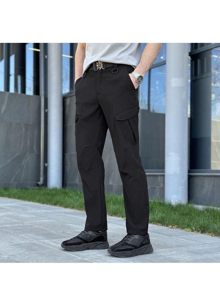 Черные спортивные, повседневный демисезонные карго брюки Vakko