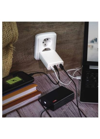 Зарядное устройство V06G120 1xUSB-A+3xUSB-C PD120W GaN (V06G120) Emos V06G120 1xUSB-A + 3xUSB-C PD120W GaN (369880990)