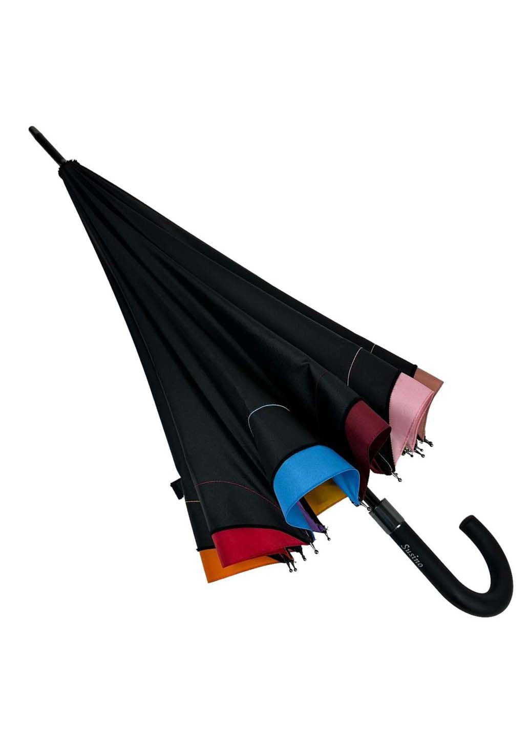 Жіноча парасолька-тростина напівавтомат на 16 спиць Susino (289977539)