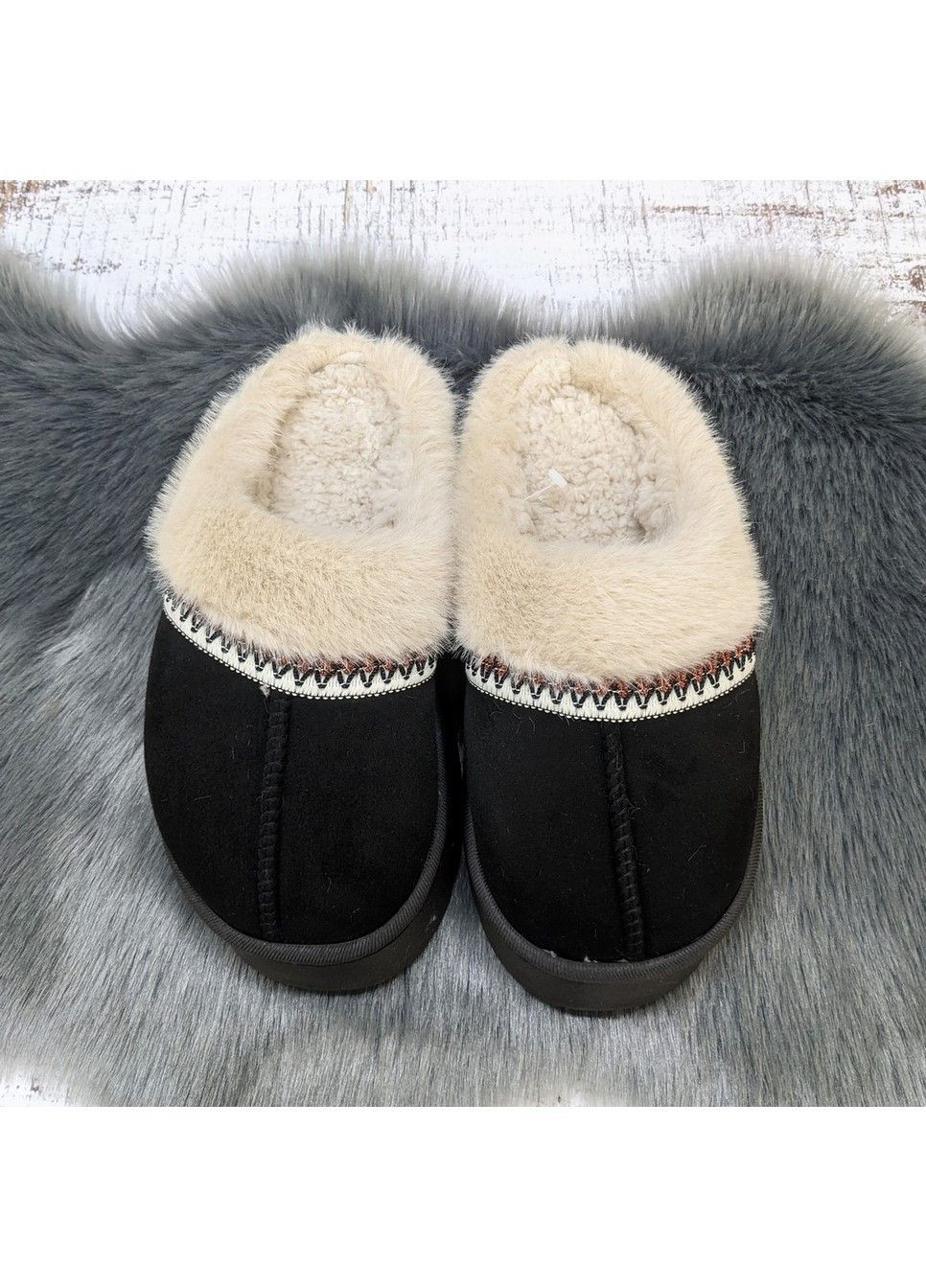 Черные тапочки домашние женские Fashion