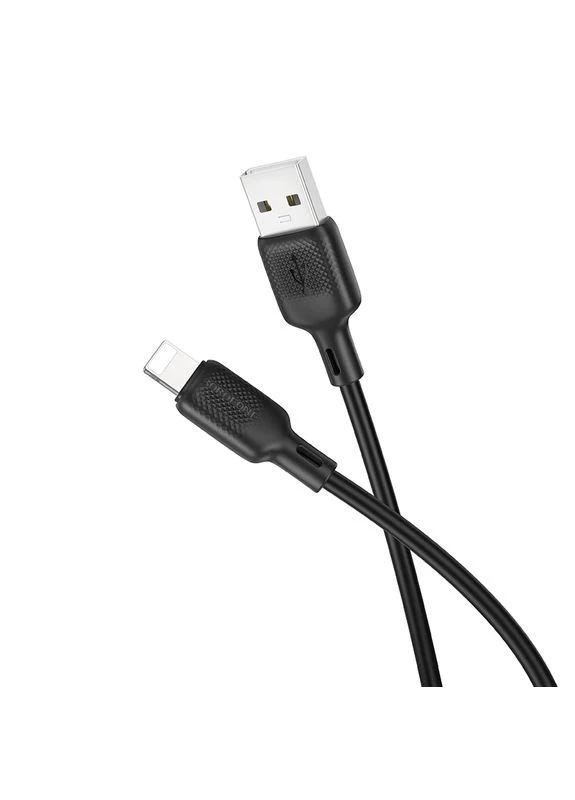 Кабель BX113 Lenny silicone charging data cable iP(L=1M) Black Borofone (403221559)