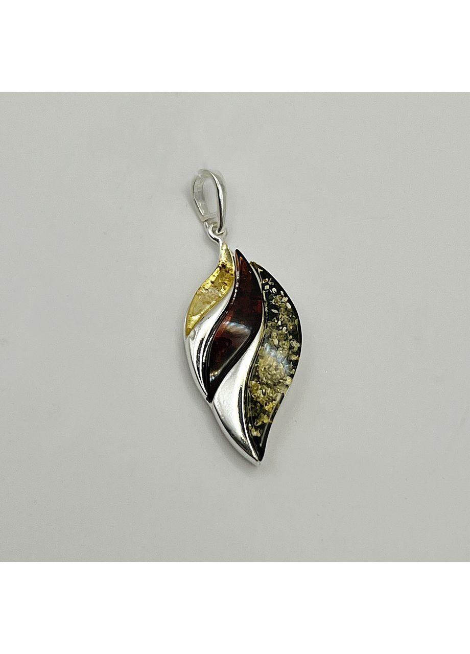 Кулон серебряный с янтарем 4,28 г No Brand (369737664)