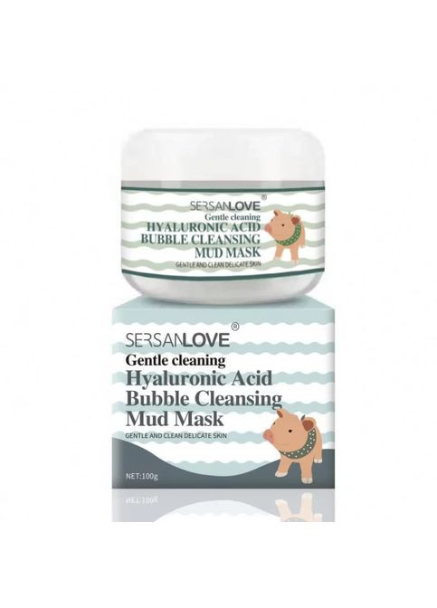 Кислородная пузырьковая маска с гиалуроновой кислотой Hyaluronic Acid Bubble Cleansing Mud Mask Sersanlove (317169639)