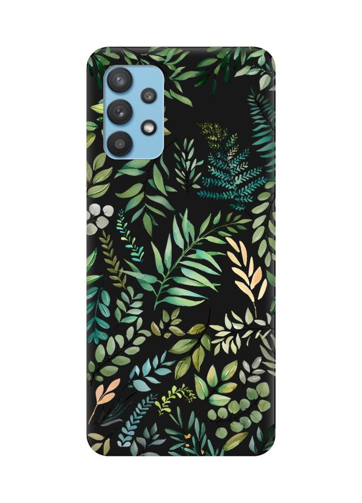Матовий чорний чохол на Samsung Galaxy A32:: Рослинний фон (принт 377) Creative (360697151)