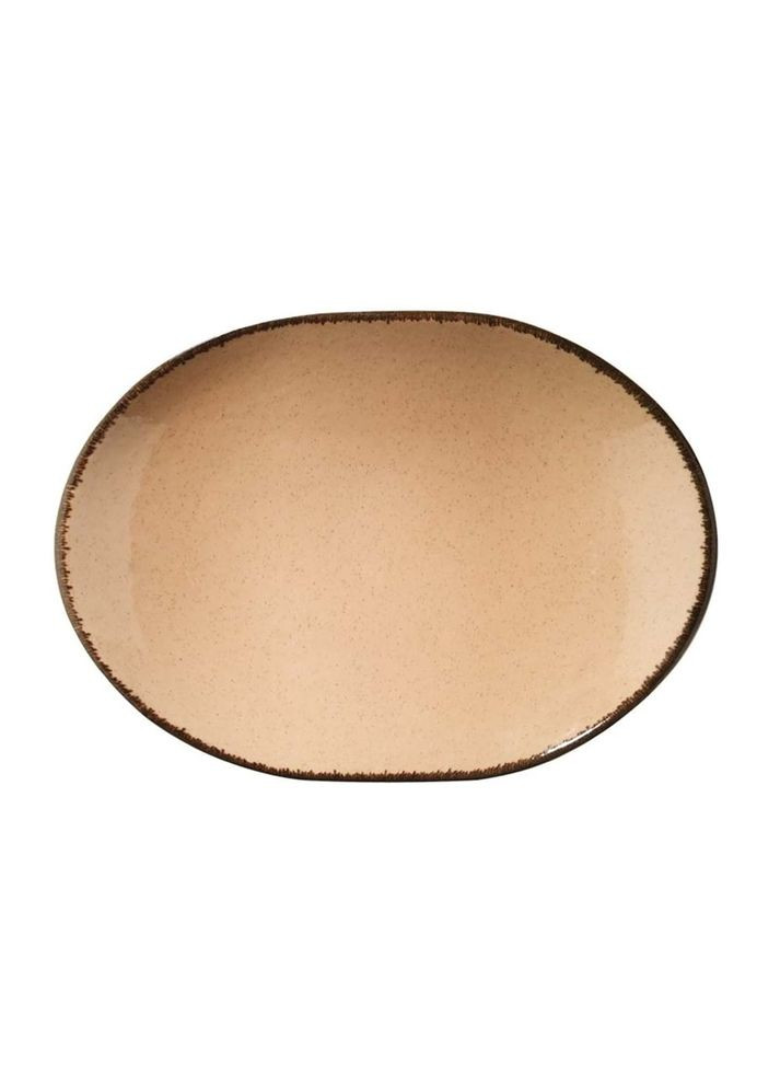 Блюдо овальное Colorx Kutahya Pearl CXOFD-36-KY-730-P-04 36 см песочное No Brand (347229362)
