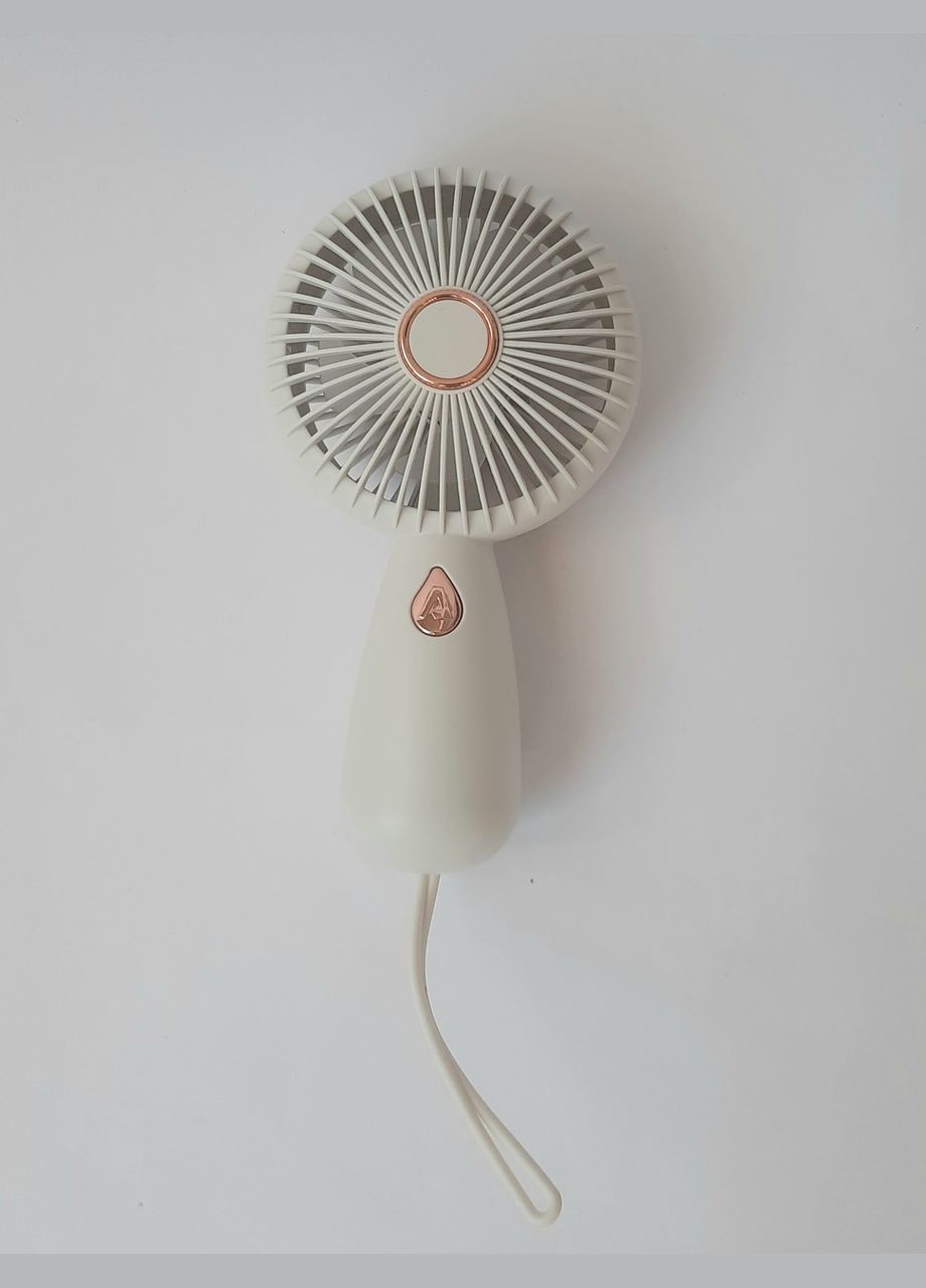 Портативный ручной аккумуляторный вентилятор с подсветкой ZB103W белый No Brand (329740159)