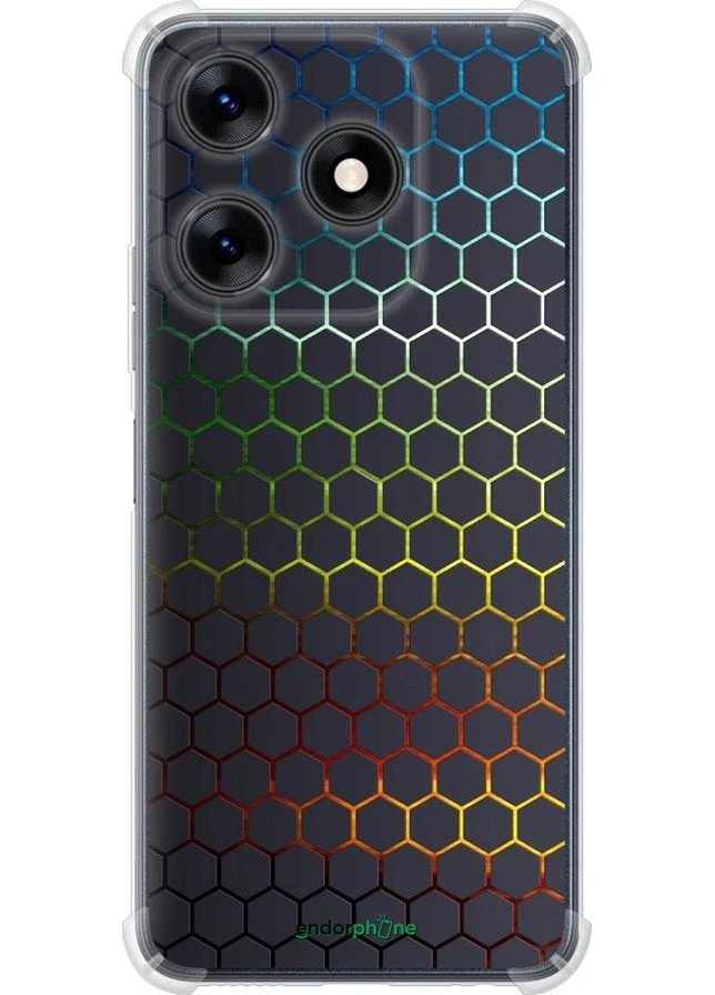 Чехол на Tecno Spark 10 Переливающиеся соты "498sp-3023-70447" Endorphone (368766621)