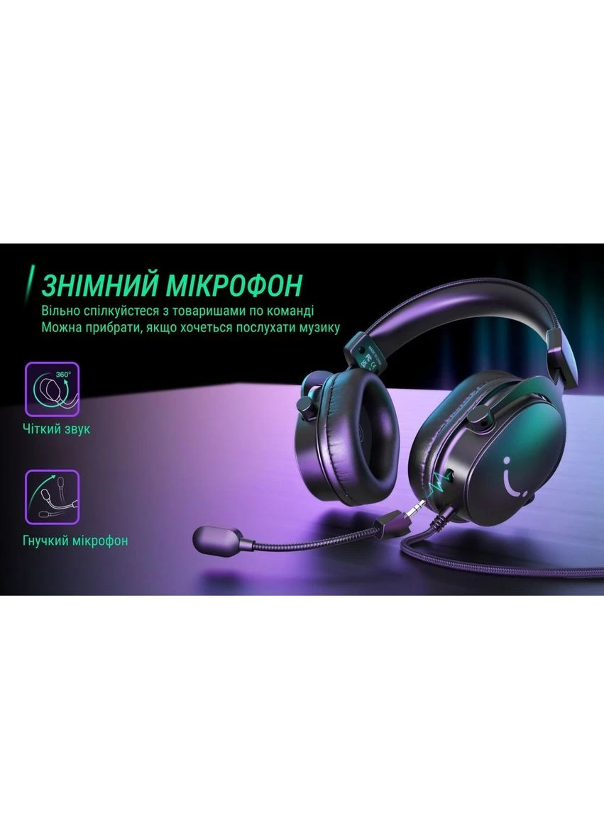 Игровые наушники H9 7.1 Black [114363] Fifine (399208911)