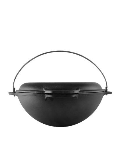 Котел туристичний (KA12-2) Brizoll чавунний азіатський з кришкою-сковородою 12 л (370892347)