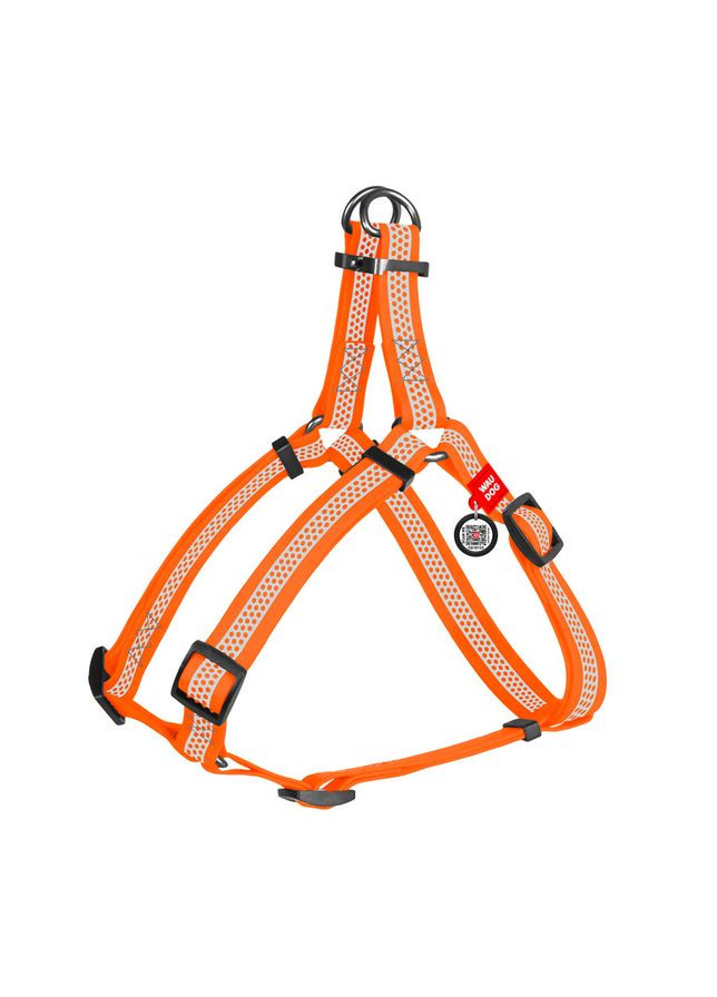 Шлея для собак водостійка WAUDOG Waterproof, з QR-паспортом, світловідбиваюча, металева пряжка-фастекс,, Ш 25 мм, Д 60-90 см No Brand (363201336)