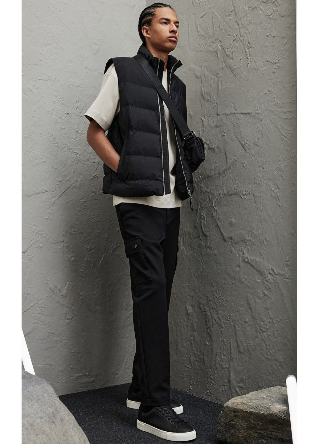 Черные повседневный демисезонные брюки H&M