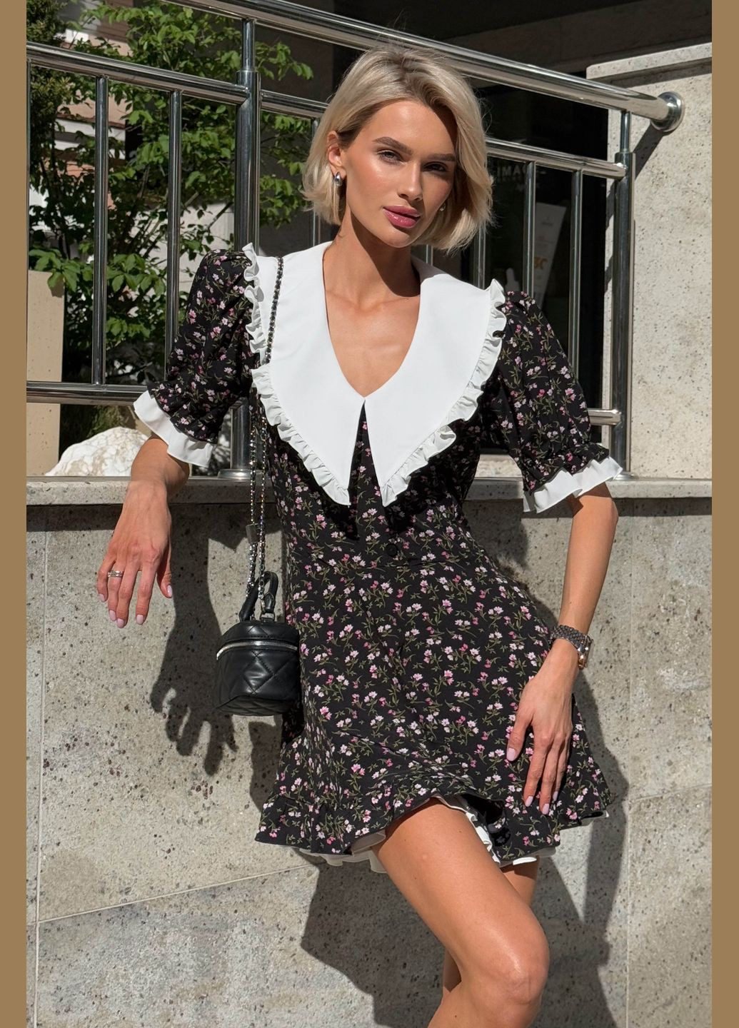 Стильный летний ромпер Jadone Fashion комбинезон-шорты цветочный чёрный повседневный, кэжуал софт