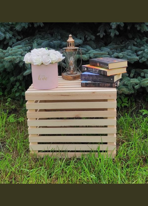 Столик до шезлонга, стіл садовий терасний дерев'яний No Brand (316256928)