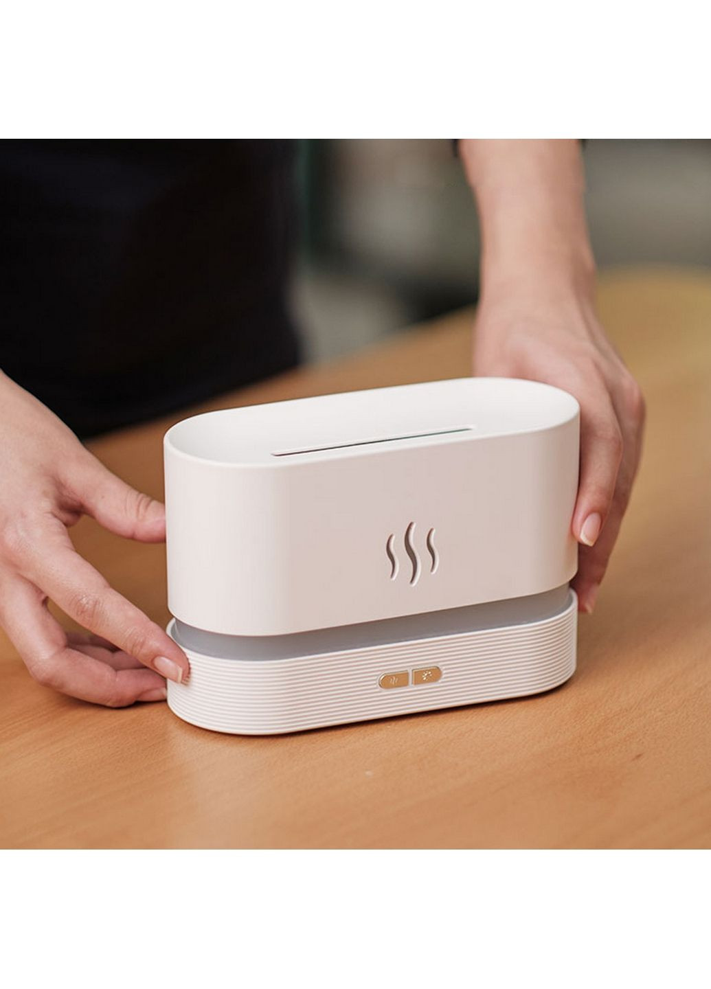 Зволожувач повітря портативний DQ-701 аромадифузор електричний, ефект полум'я Kinscoter (296260116)