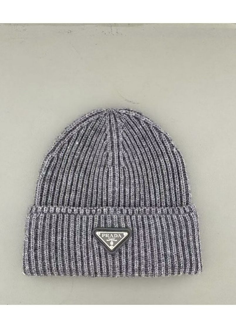 Шапка з логотипом PRADA beanie Розмір 56см Чорний No Brand (362411522)