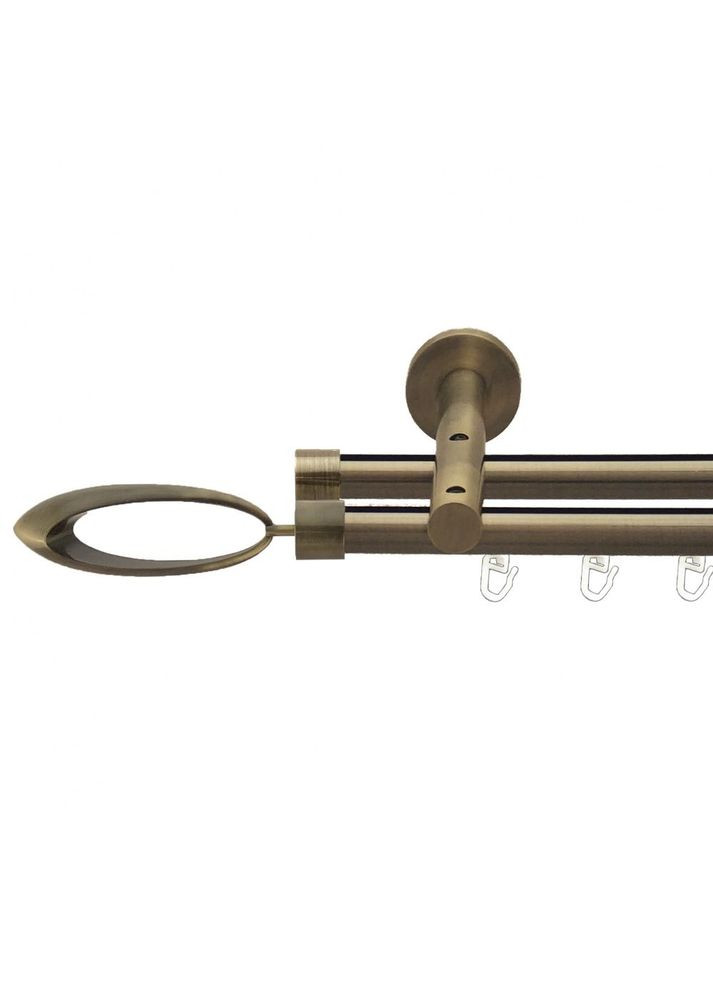 Карниз Венеція металевий дворядний реверсивний профільна труба Антик 19\19 мм 400 см (7219319) ORVIT (300800141)