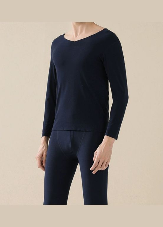 Термобелье мужское флисовое темно-синее размер No Brand (317565336)