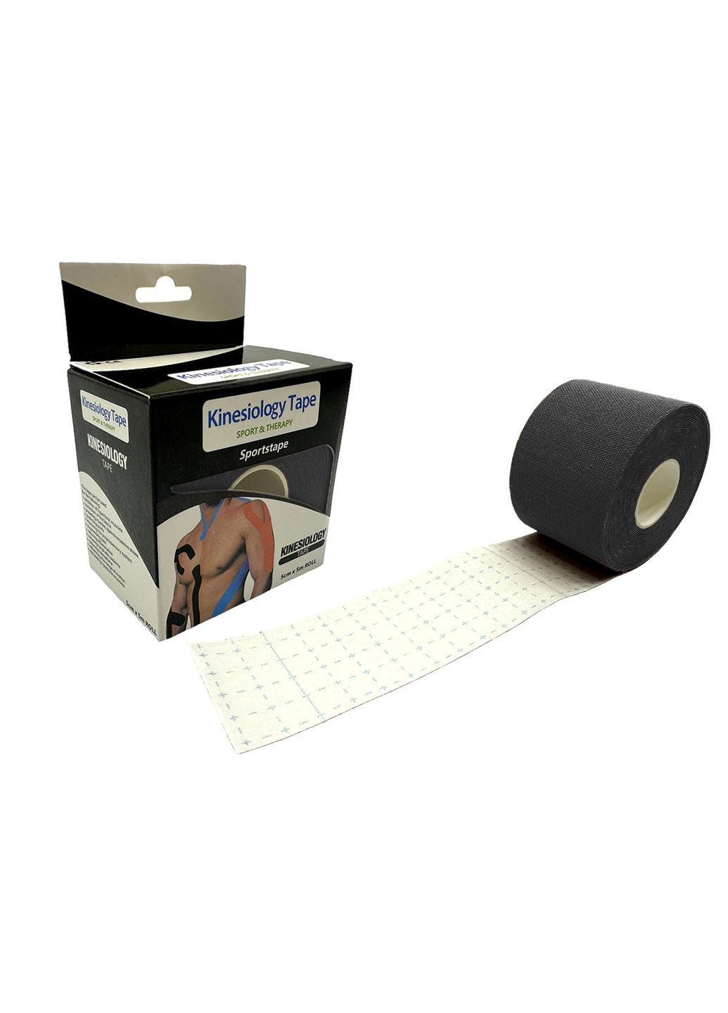 Кінезіологічний тейп Kinesio чорний EasyFit (345712617)