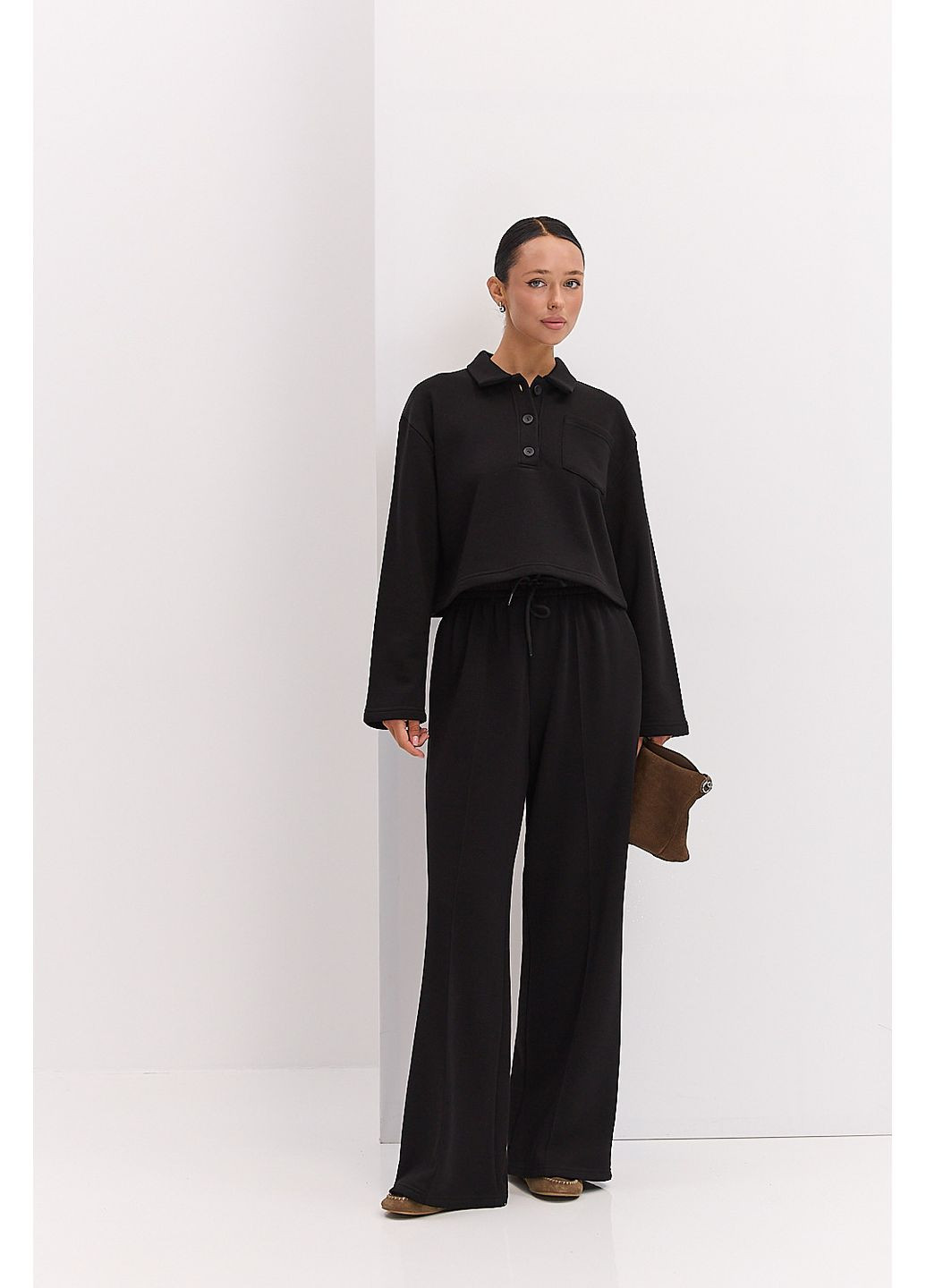 Женские спортивные брюки из трикотажа со стрелками спереди Arjen (360885341)