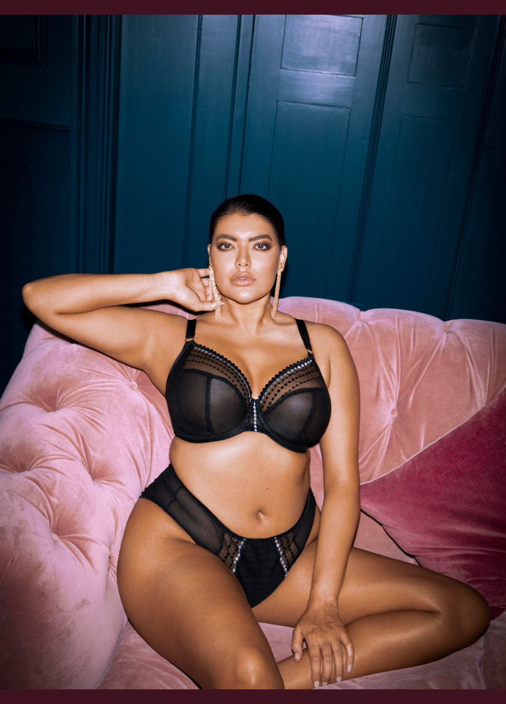 Чёрный планж бюстгальтер 8900blk Elomi с косточками полиамид, полиэстер, эластан