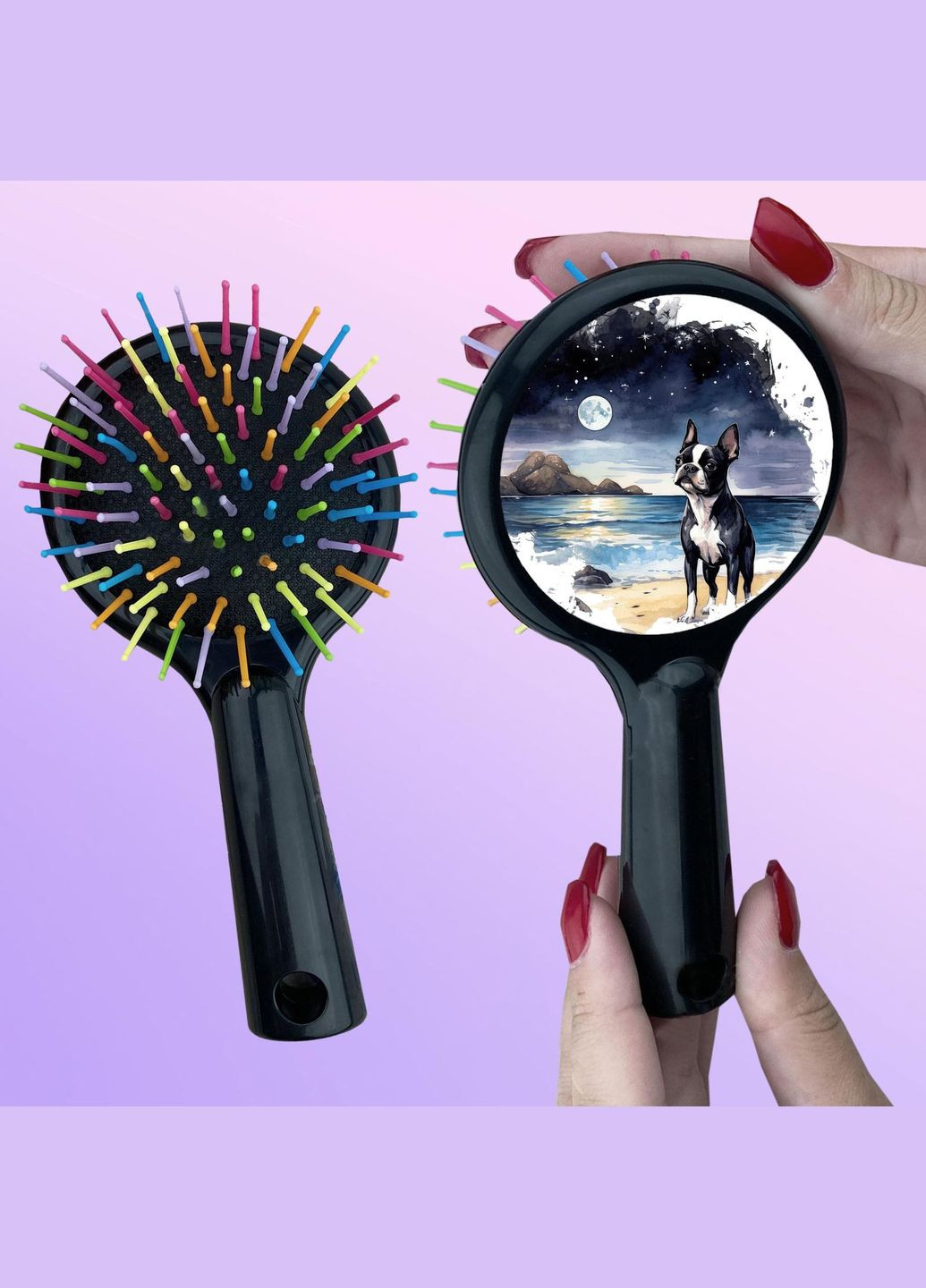 Гребінець для волосся Собака #029 Чорний No Brand (315046671)