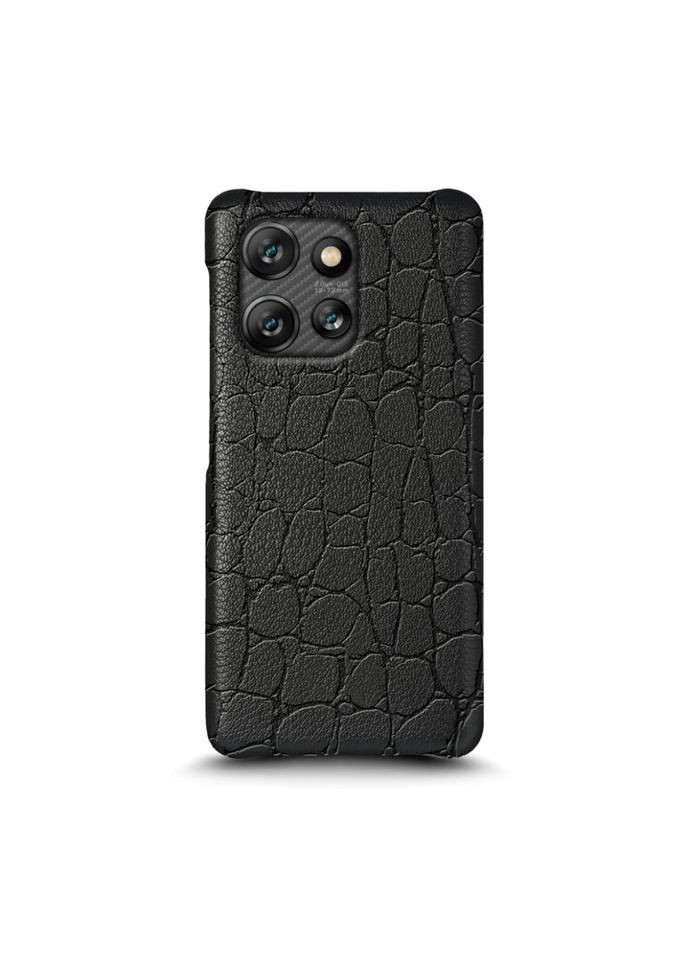 Шкіряна накладка Reptile Cover для Motorola ThinkPhone 25 Чорний (78286) Stenk (316651366)