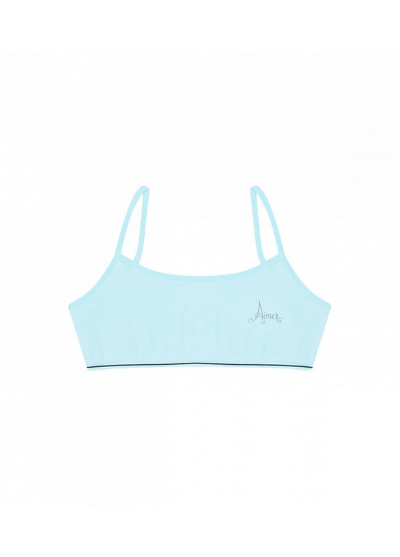 Світло-блакитний класичний однотонний топ Donella бавовна