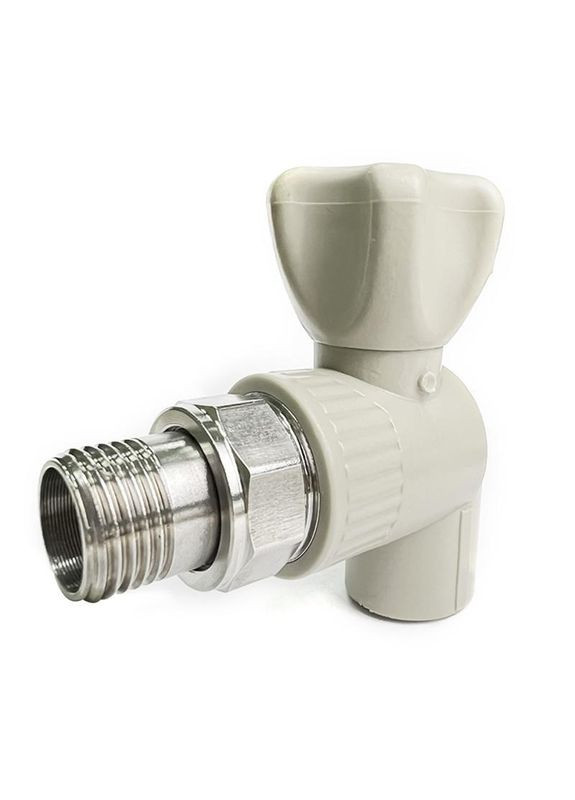 PPR Кран для радиатора с накидной гайкой угловой шаровый No Brand (362491688)