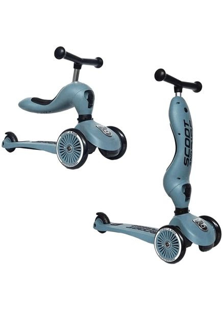 Самокат Scoot and Ride Highwaykick-1, сіро-синій () Scoot&Ride SR-160629-STEEL (353222968)