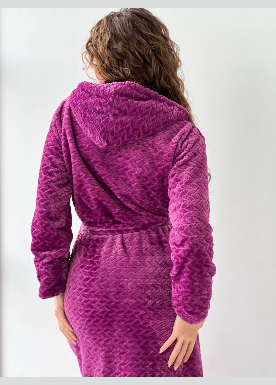Жіночий махровий фуксія No Brand халат (316605388)