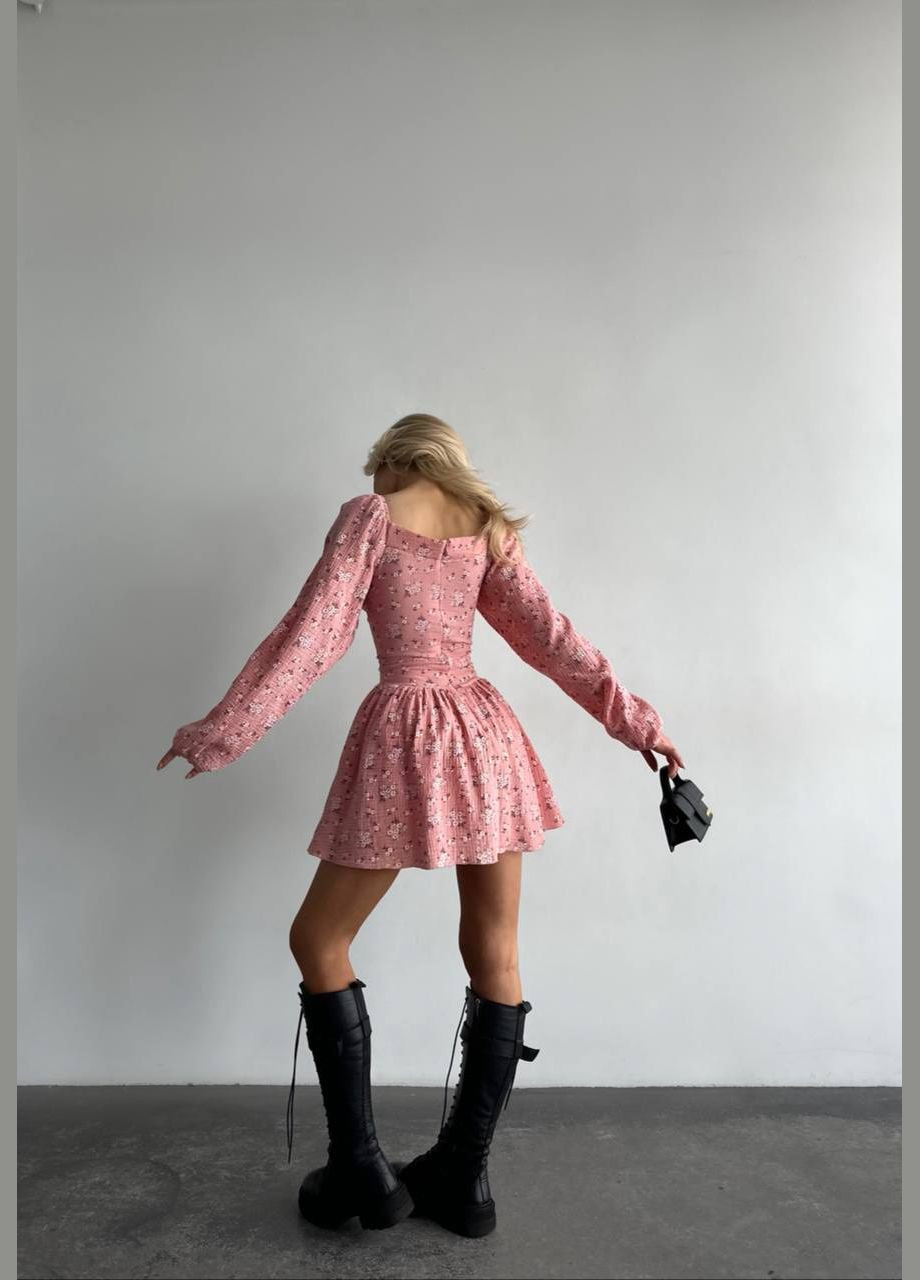 Женский комбинезон с шортами-юбкой цвет персик р.42/44 454061 New Trend розовый