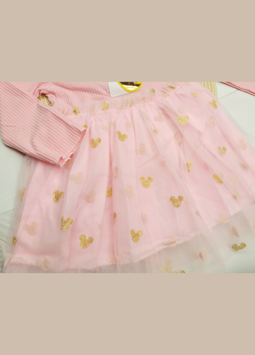 Комбинированное платье для девочки розовое horse 1926, размер 130 No Brand (303613175)