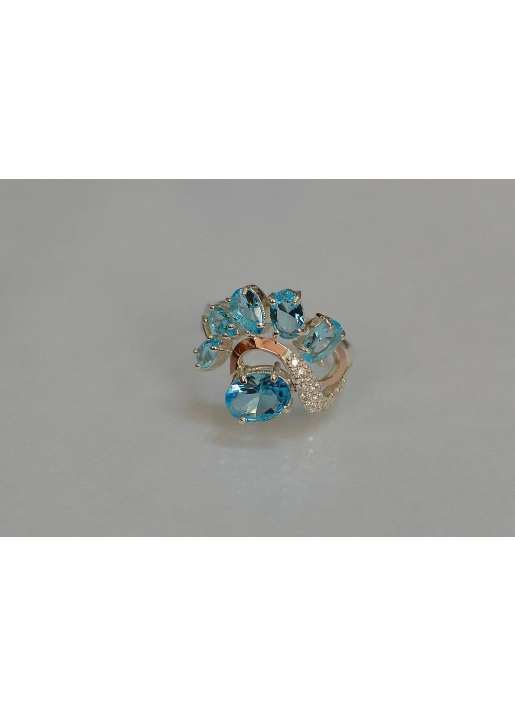 Серебряная кольца с золотыми вставками Silver Style (367268317)