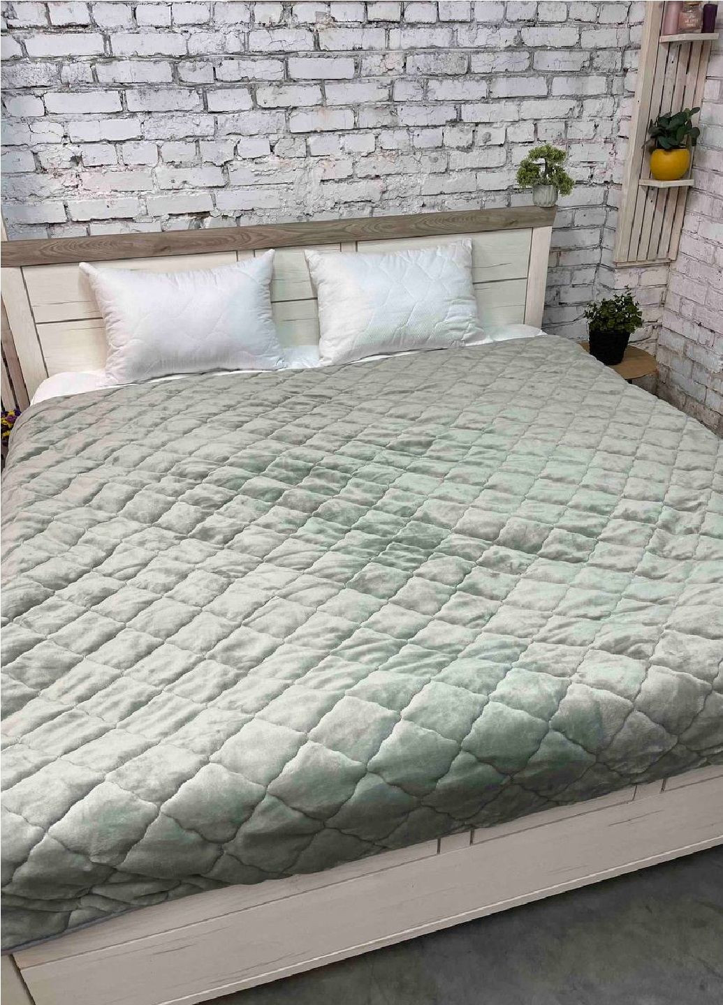 Стеганое флисовое покрывало евро Vishnya (314893493)