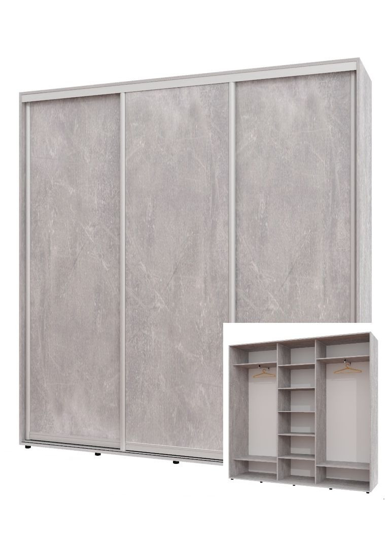 Шафа-купе тридверна 230*45*230 см Індастріал 3 двері ДСП ШК-04 Алекса (360474073)
