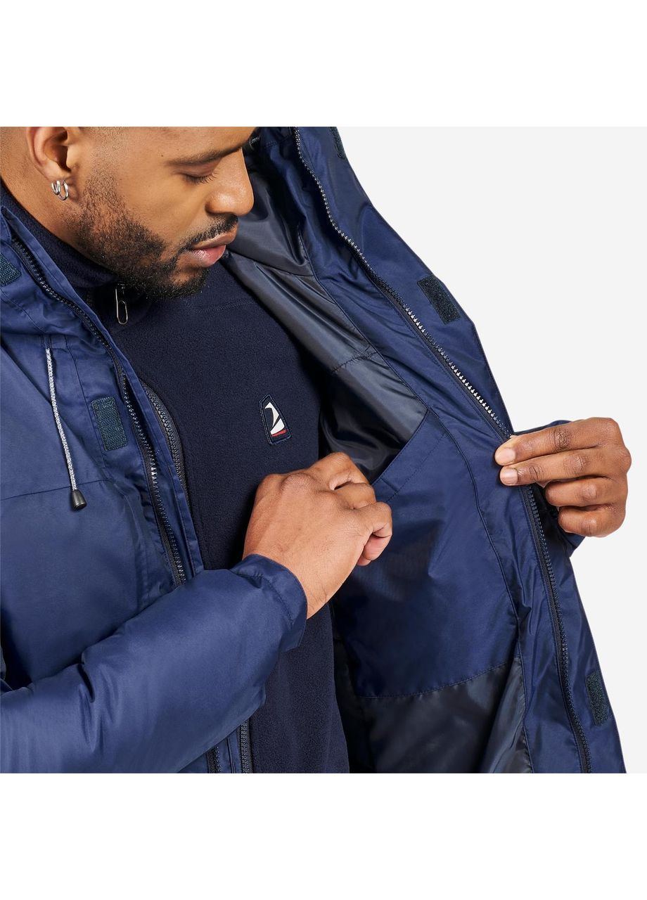 Синяя демисезонная куртка мужская 100 для парусного спорта теплая синяя. TRIBORD