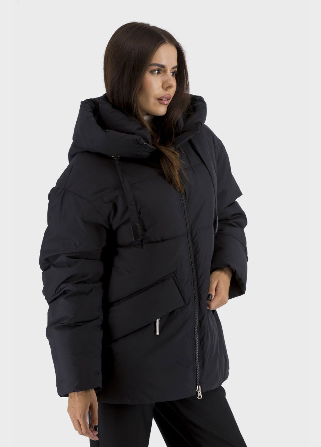 Чорний зимній Пуховик No Brand