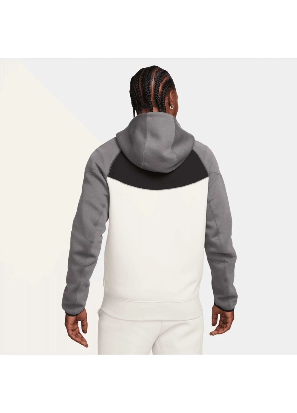Толстовка чоловіча Sportswear Tech Fleece Windrunner Beige/Grey Nike (364662530)