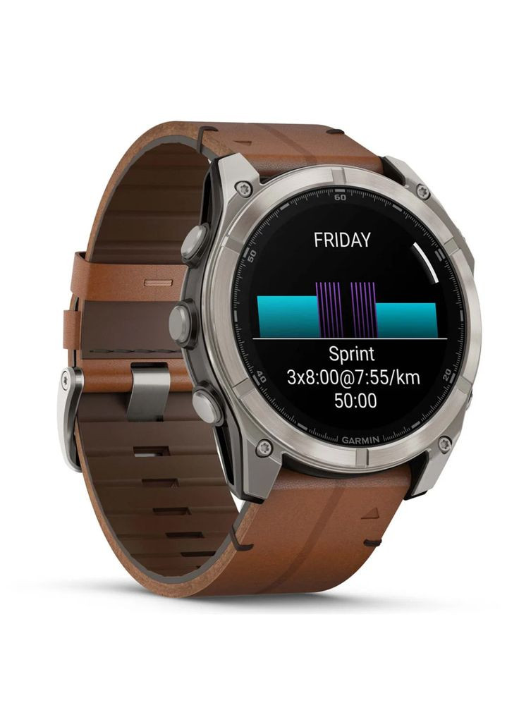 Смарт-часы fenix 8 51mm,AMOLED,Sapphire, Bare Ti, Blk/Chsnt Lthr (m445071) Garmin fenix 8 51mm,AMOLED,Sapphire, Bare Ti, Blk/Chsnt L (366568646)