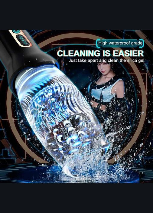 Автоматический мастурбатор с ротацией Warrior 360 – 10 режимов вибрации, 5 режимов ротации Drive No Brand (335863383)