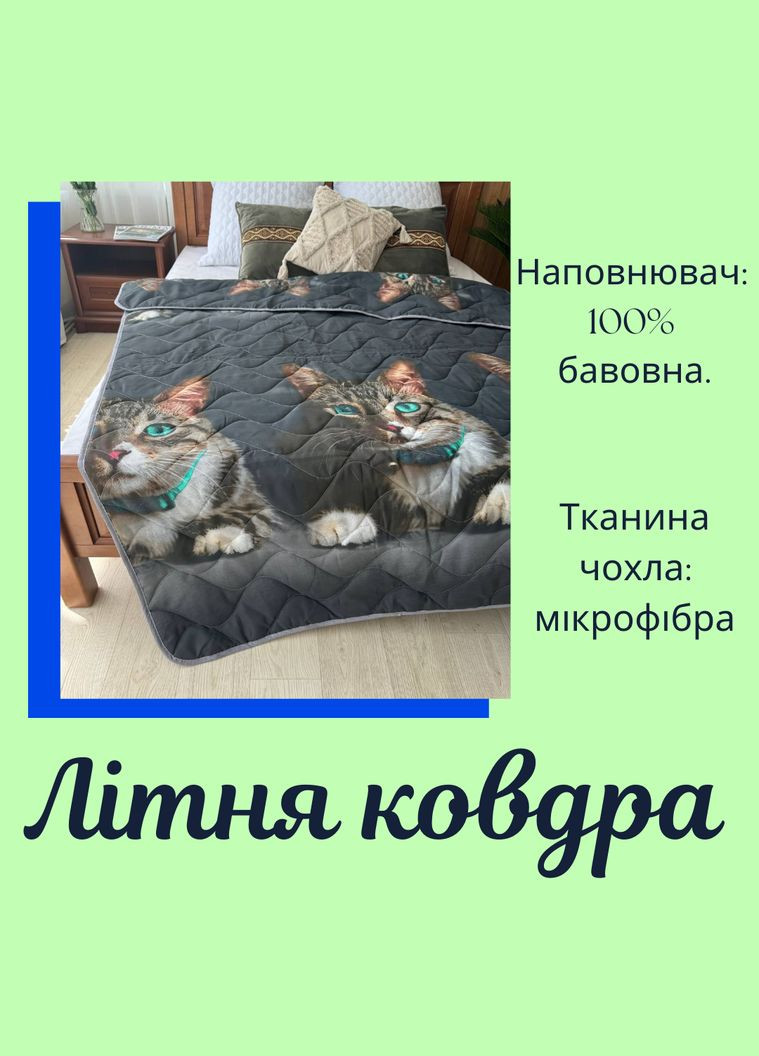 Одеяло гипоаллергенное хлопок летние разноцветные (П4Кlito-kovdra-001/8-02) No Brand (308754443)